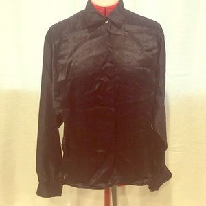 Linda Allard for Ellen Tracy silk vintage shirt